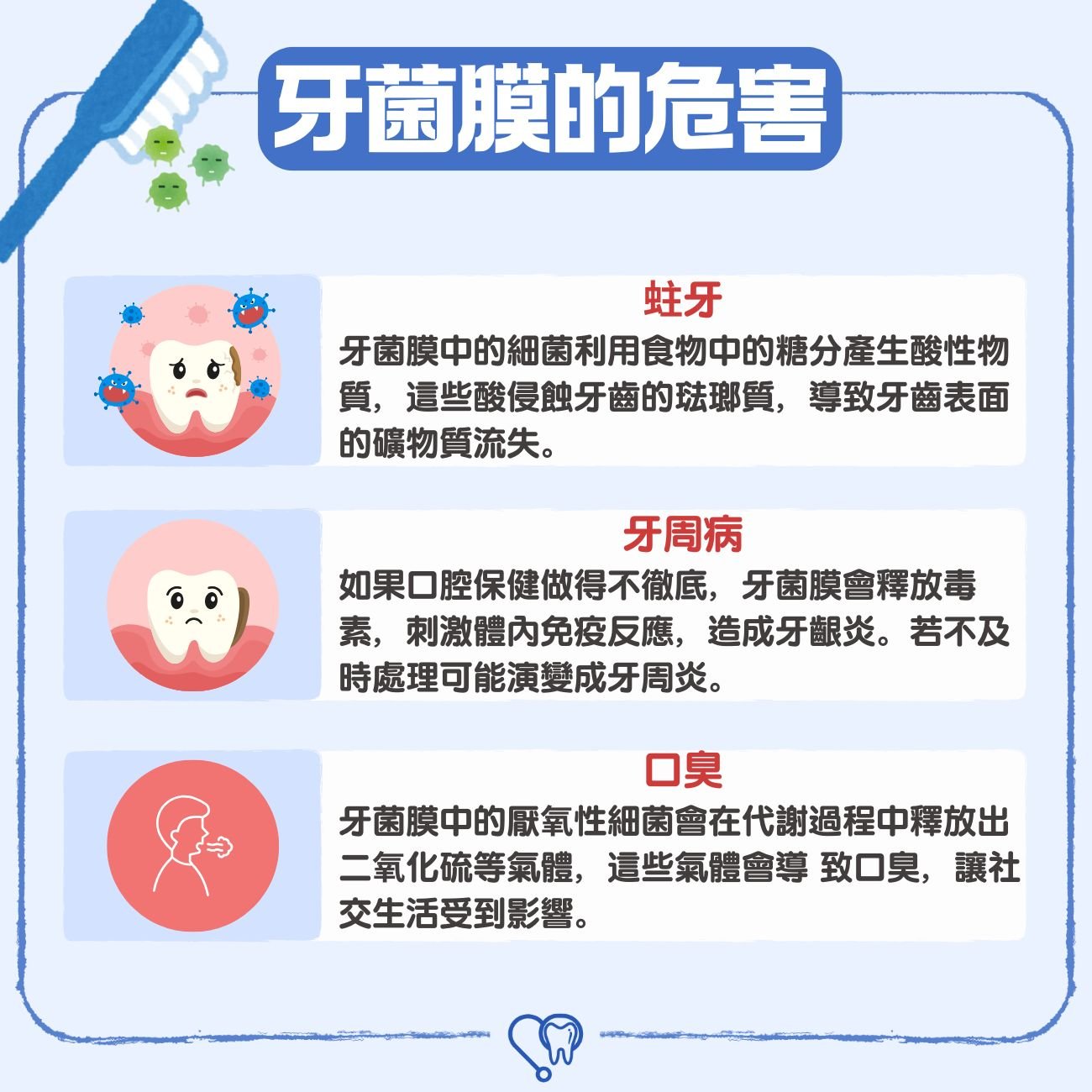 牙菌膜的危害
