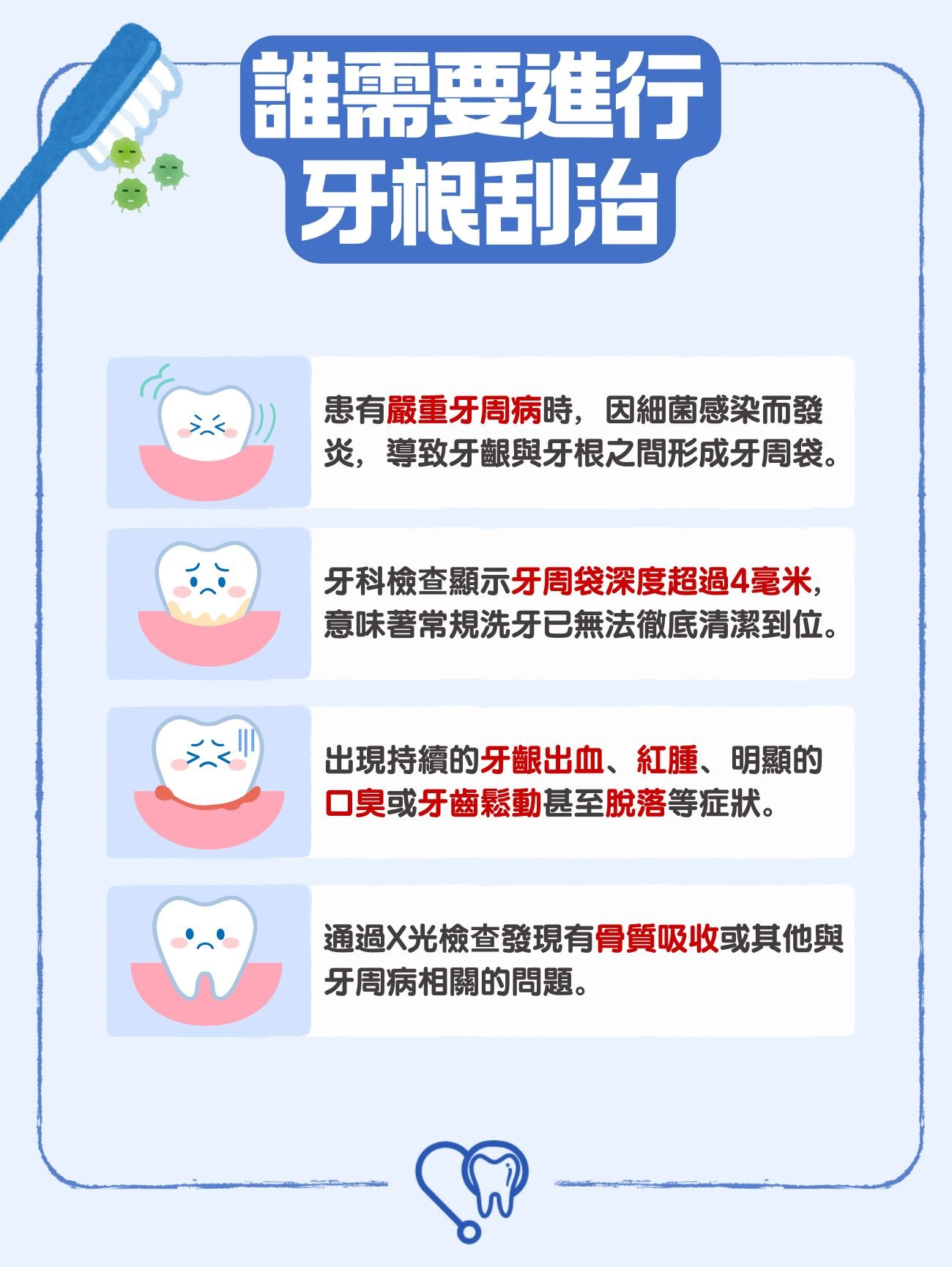 誰需要進行牙根刮治?