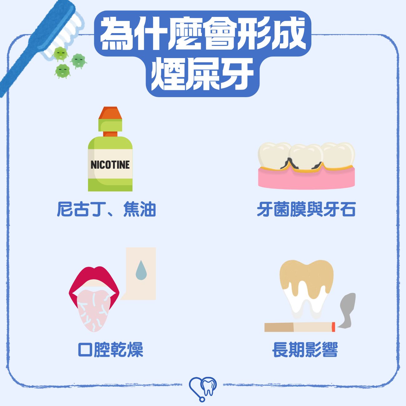 為什麼會形成煙屎牙？