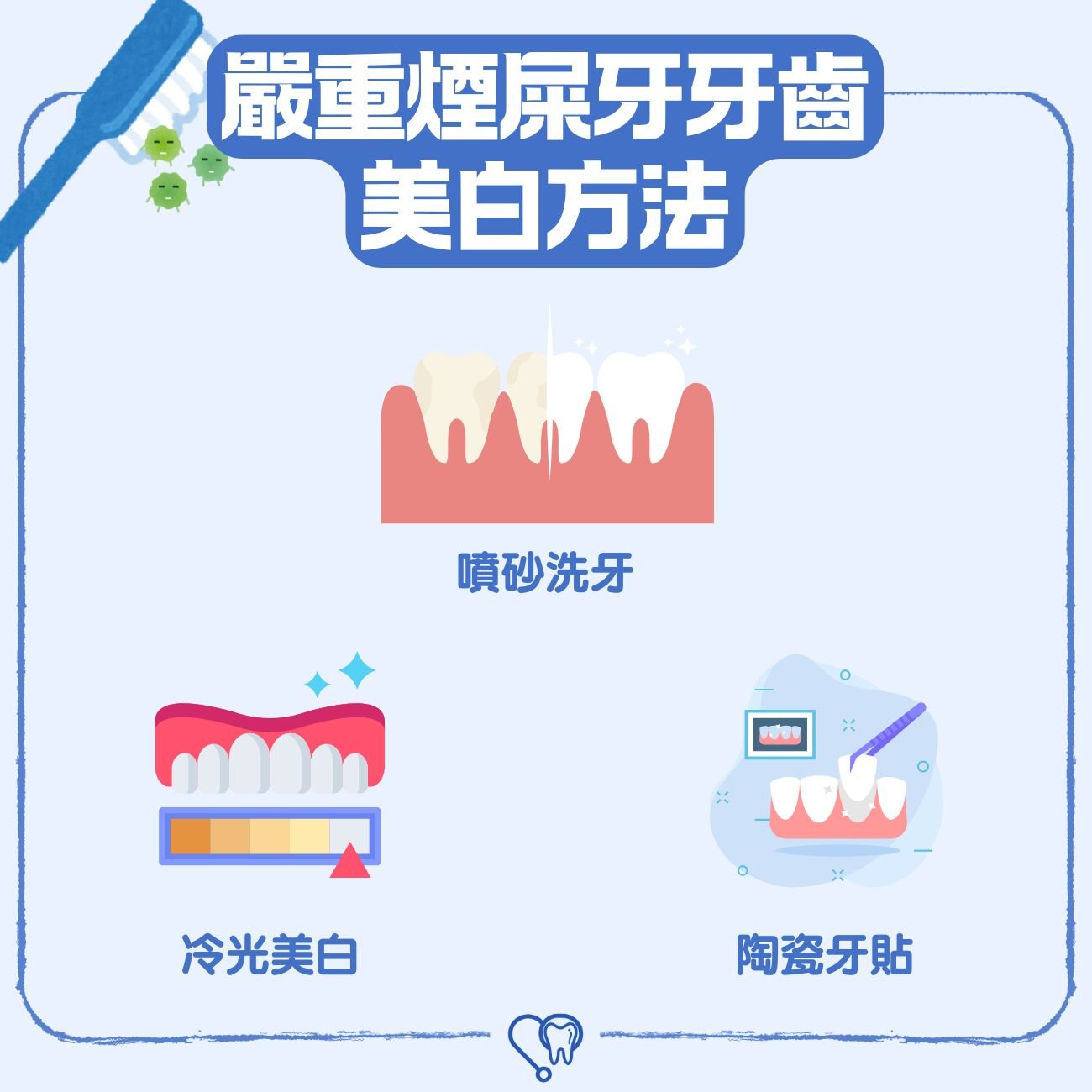 嚴重煙屎牙牙齒美白方法