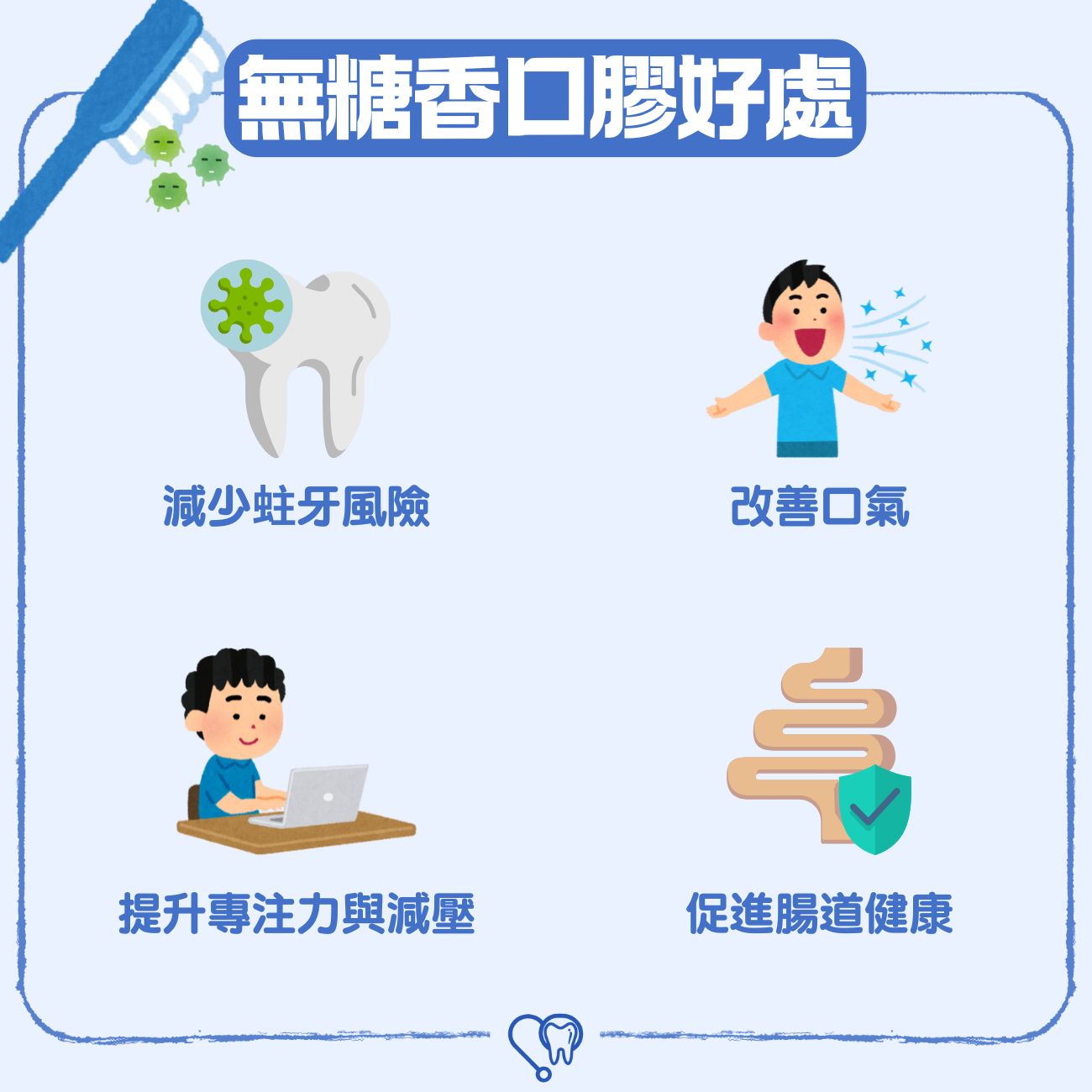 無糖香口膠好處