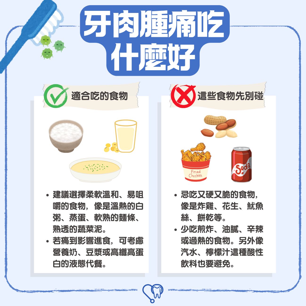 牙肉腫痛吃什麼好？
