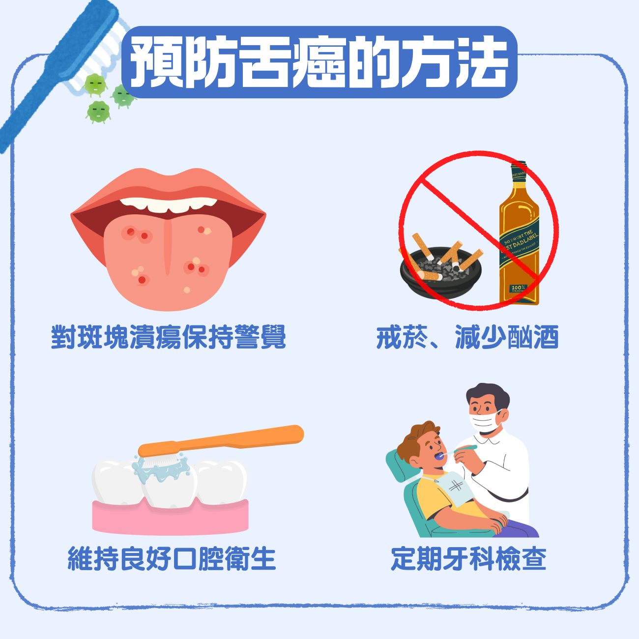 舌癌是什麼?一文看清舌癌成因、症狀、治療方法及 4 大預防方式 4 預防舌癌的方法