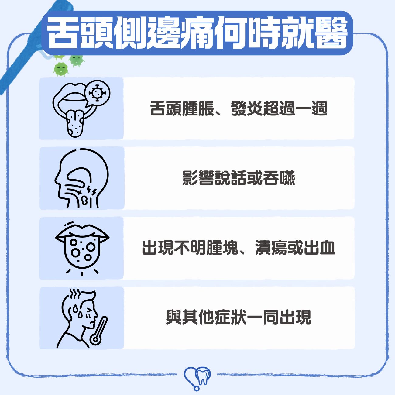 舌頭側邊痛何時就醫？