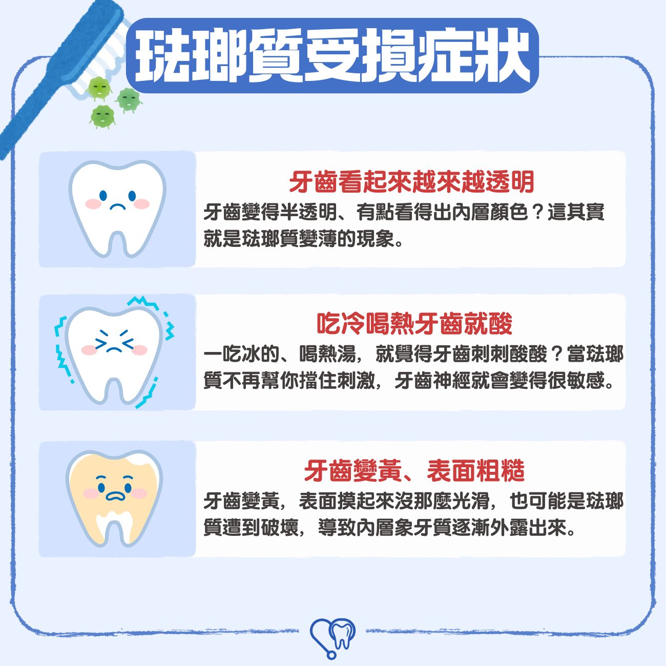 琺瑯質受損症狀