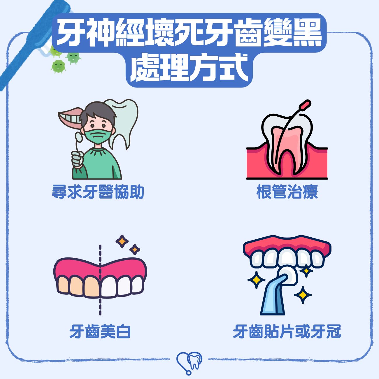 牙神經壞死牙齒變黑處理方式