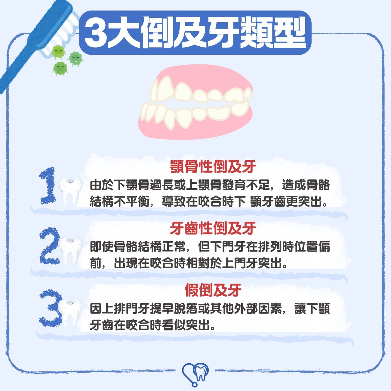 倒及牙類型
