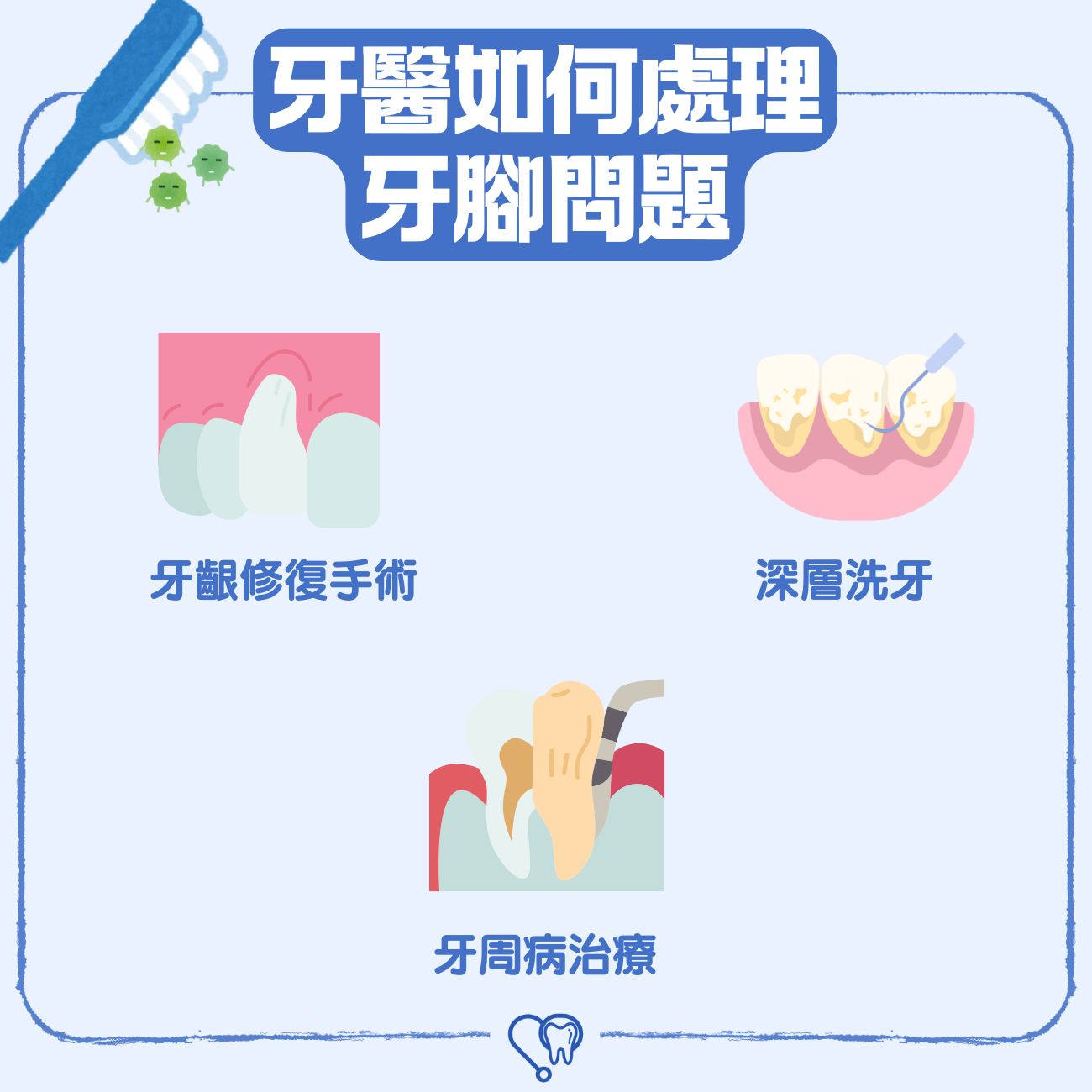 牙腳是什麼?為什麼會牙腳外露?延誤治療當心變牙周病!4招教你有效預防 7 牙醫如何處理牙腳問題