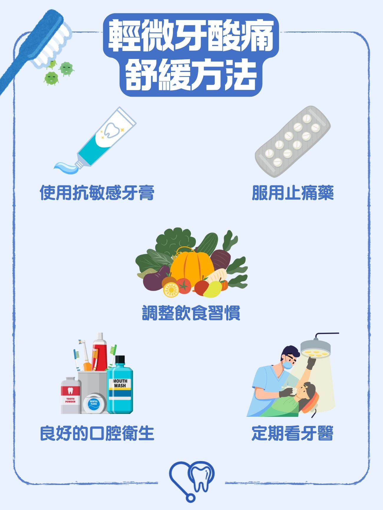 輕微牙酸痛舒緩方法